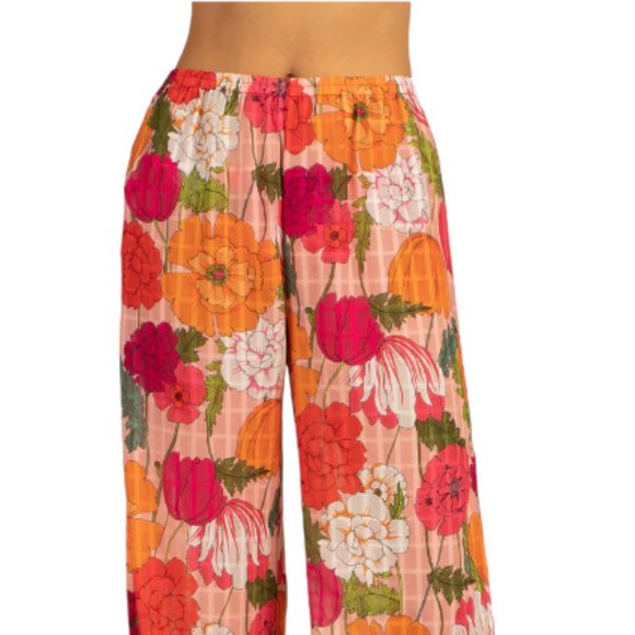 Trina Turk Other - SOLD TRINA TURK NWT Women's SUNNY BLOOM Slit Pant Cover Up Multi Floral Print L